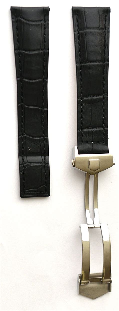 20mm Black watch Band Strap w/Clasp replacement TAG Heuer ** You can ...