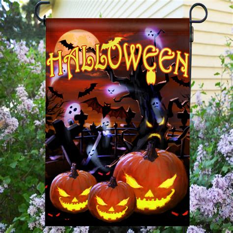 Halloween Jack o' Lantern Garden Flag 18 x 12.5 Inch - Anley Flags