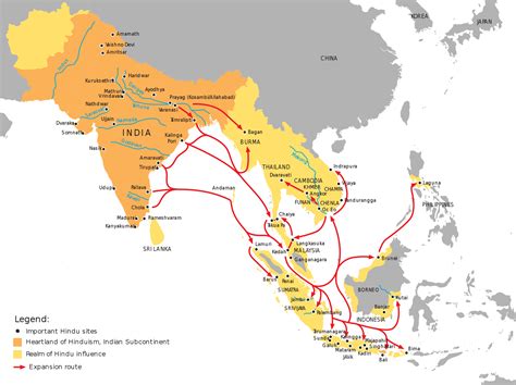 Spread of Hinduism in South East Asia [2000x1494] : r/MapPorn