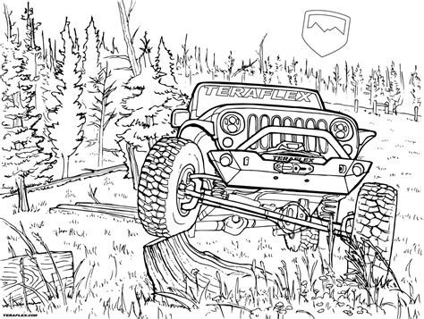 Gallery 'TeraFlex: Jeep Coloring Pages' - TeraFlex in 2021 | Truck ...