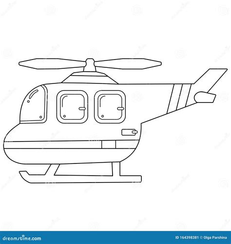 Coloring Page Outline of Cartoon Helicopter. Images of Transport for ...