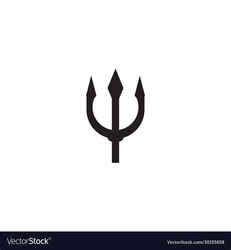 Trident icon logo design template Royalty Free Vector Image