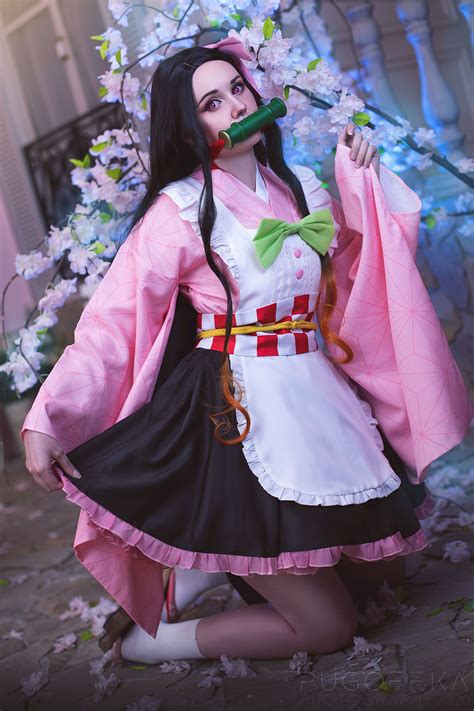 Nezuko Kamado cosplay by Mamura, photo by Pugoffka [photographer] : r/KimetsuNoYaiba