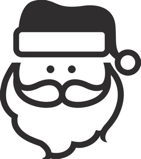 Santa Face Silhouette at GetDrawings | Free download