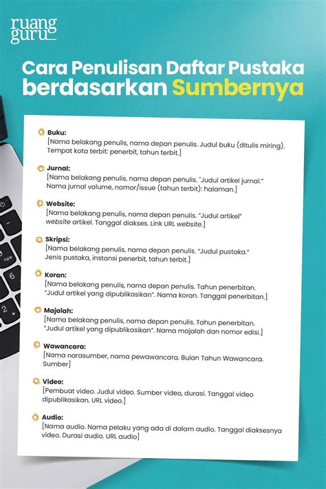 Contoh Daftar Pustaka & Cara Menulisnya Berdasarkan Sumber