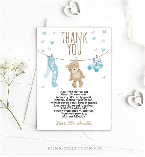 Thank You Card Template For Baby Shower - Mightyprintingdeals.com