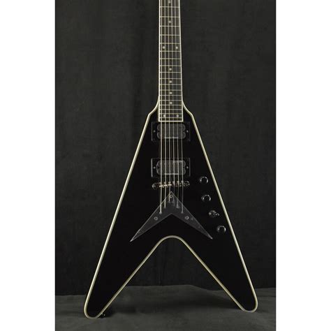 Epiphone Dave Mustaine Flying V Custom (Incl. Hard Case) Black Metallic - Fuller's Guitar