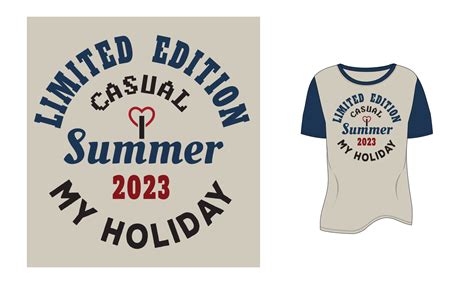 Limited Edition Casual Summer 2023 My Holiday typography T Shirt Design ...