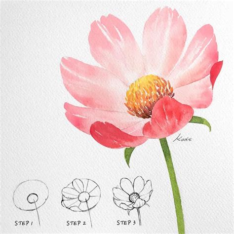 How To Draw A Flower Step By Step With Pictures