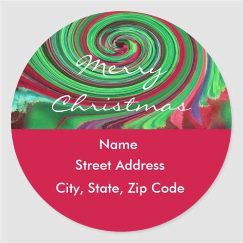 Colorful Christmas Address Labels Stickers #hrbstslr #christmas #christmasaddress #christmas ...