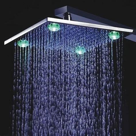 Rectangular Ceiling Mount Waterfall LED Shower Head at Rs 18000 in New ...