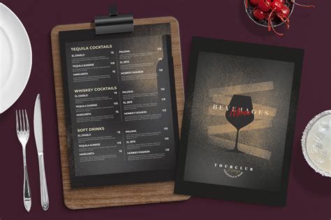 Drinks Beverage Menu Template [PSD] - BrandPacks