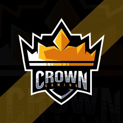 Premium Vector | Crown gaming mascot logo template | Logo design art ...