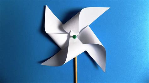 How to make Paper Windmill that Spins - Easy Origami - YouTube