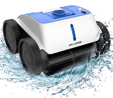 PAXCESS Cordless Robotic Pool Cleaner - Wall-Climbing Fuction with Smart Route Plan, Automatic ...