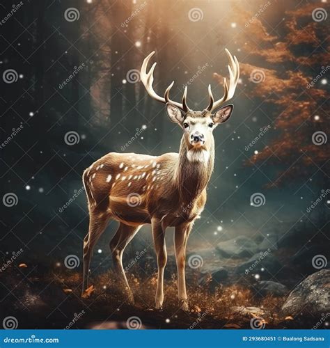 Six Point White-tailed Deer Stock Illustration - Illustration of fast, nature: 293680451