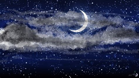 Night Sky - Crescent Moon HD by MonaMoonlight on DeviantArt