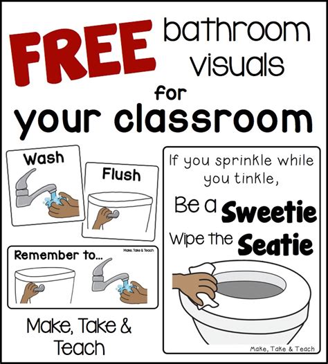 FREE Bathroom Visuals - Make Take & Teach