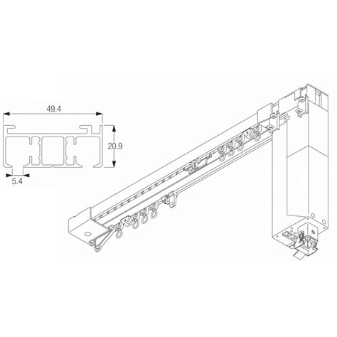 Electrical Curtain track system parts