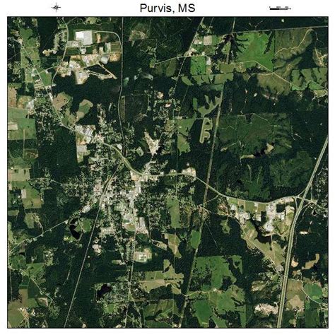 Aerial Photography Map of Purvis, MS Mississippi