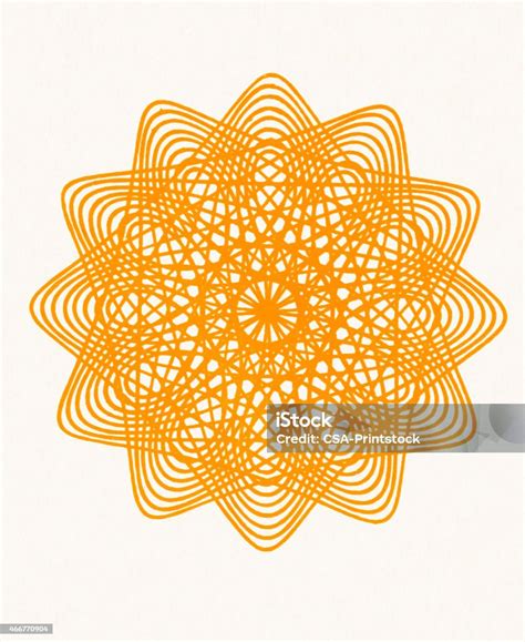 Orange Line Design Stock Illustration - Download Image Now - 2015, Circle, Colored Background ...