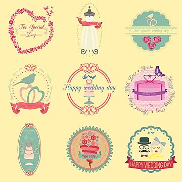 Vector Set Of Retro Wedding And Bridal Fashion Logos Vector, Calligraphic, Typography, Set PNG ...