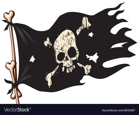 Pirate flag Royalty Free Vector Image - VectorStock