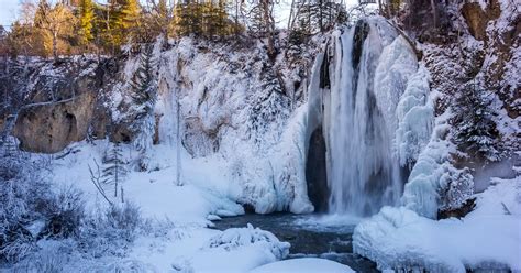 Explore the Frozen Waterfalls of Spearfish Canyon , Spearfish, South Dakota