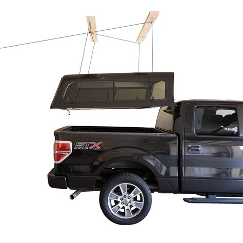 HARKEN - Truck Cap Overhead Garage Storage Hoist, Self-Leveling, Safe Anti-Drop System, Easy One ...