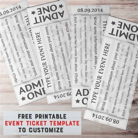 Printable Editable Ticket Template Free - Printable Words Worksheets