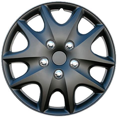 Black Hubcaps 15 - inch Matte Black Wheel Covers