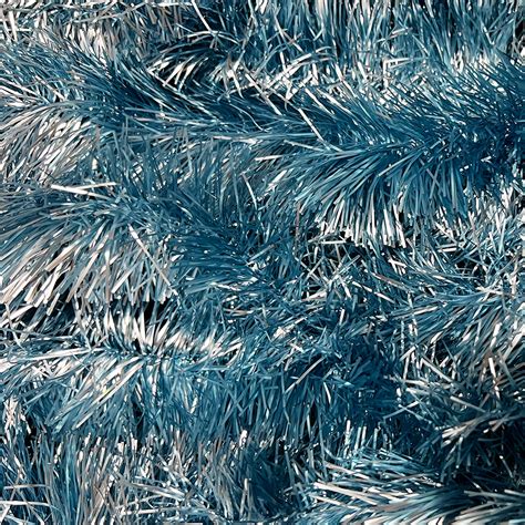 10M PASTEL BLUE Christmas Tinsel - 100mm wide - Amazing Christmas