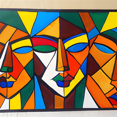 Poster Faces in Cubism Style Image/painting as Digital Download 8K ...