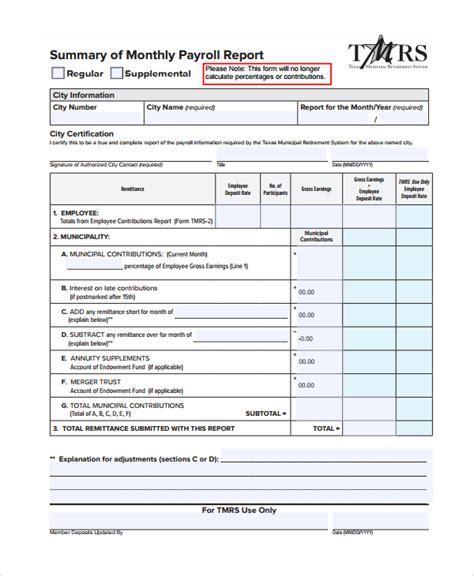 FREE 8+ Sample Payroll Report Templates in MS Word | PDF