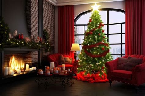 Interior Christmas fireplace christmas. AI | Premium Photo - rawpixel