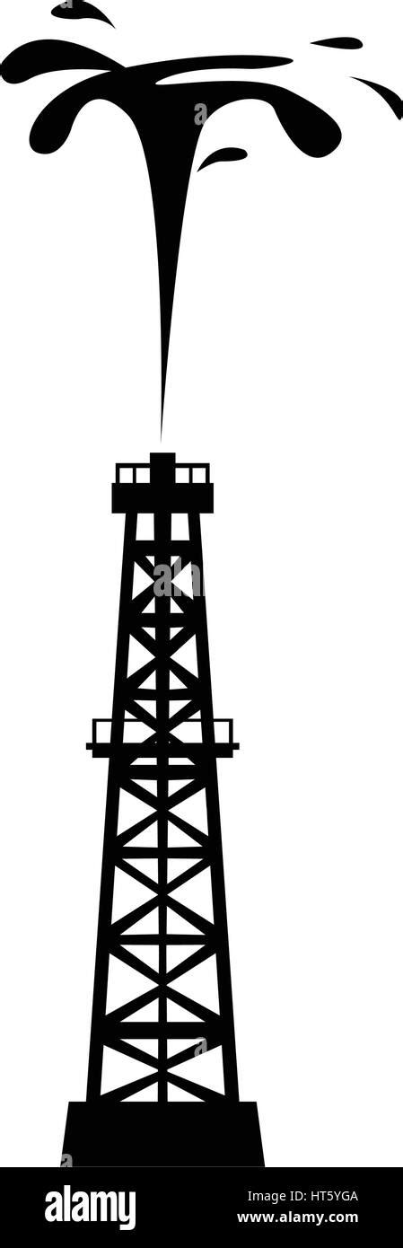 Isolated oil well silhouette Stock Vector Image & Art - Alamy