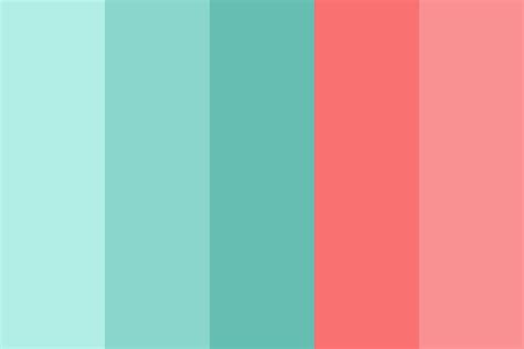 Mint and Coral Color Palette