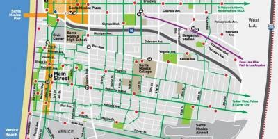 Santa monica bike path map - Map of santa monica bike path (California ...