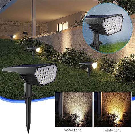 RKZDSR Solar Outdoor Lights, Stainless Steel Solar Lights Outdoor ...