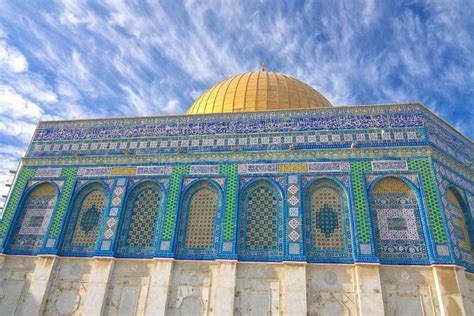 Dome of the Rock Mosaics. Israel, Jerusalem Stock Image - Image of architecture, clouds: 180149413