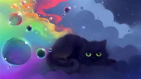 Kawaii Black Cat Halloween Wallpapers - Wallpaper Cave