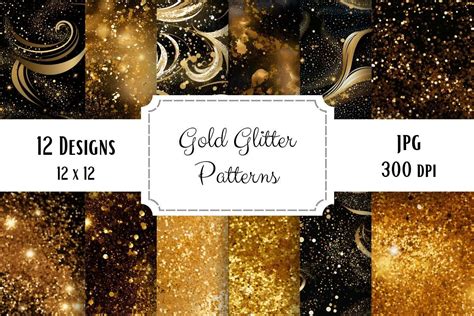 Gold Glitter Patterns Graphic by Whimsy Girl · Creative Fabrica