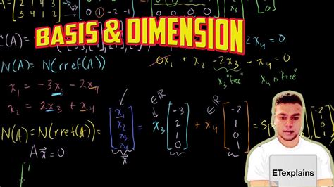 Find a basis and the dimension for column space, row space, and the ...