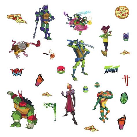 Rise of The Teenage Mutant Ninja Turtles Peel and Stick Wall Decals - RoomMates | Room stickers ...