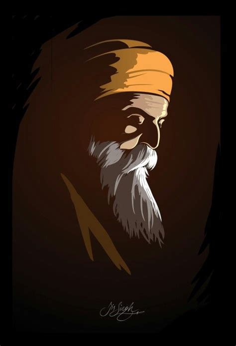 an old man with a turban on his head is shown in the dark