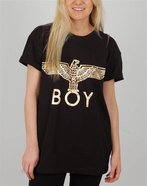 BOY London Eagle Foil Logo Unisex T-Shirt - Black & Gold