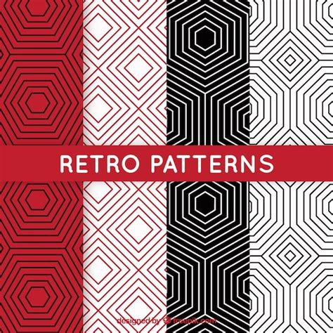 Free Vector | Retro geometric patterns