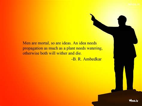 Dr Babasaheb Ambedkar Statue With Quote Wallpaper