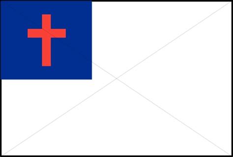 Red White And Blue Cross Flag - img-gimcrackery