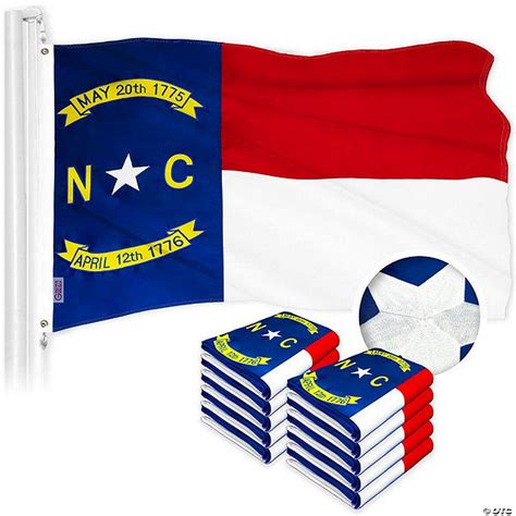 G128 - North Carolina NC State Flag 3x5FT 10 Pack Embroidered Polyester ...